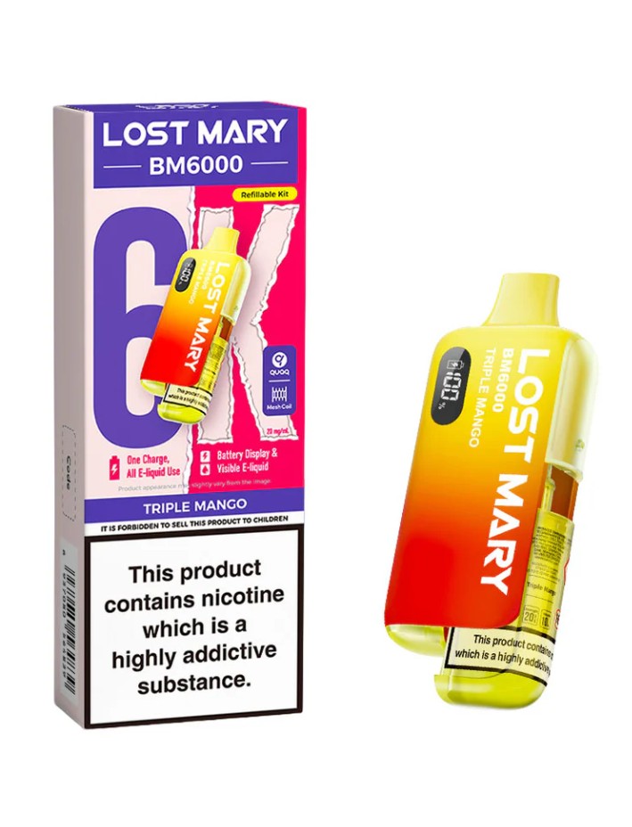Lost Mary BM6000 Rechargeable Kit Triple Mango