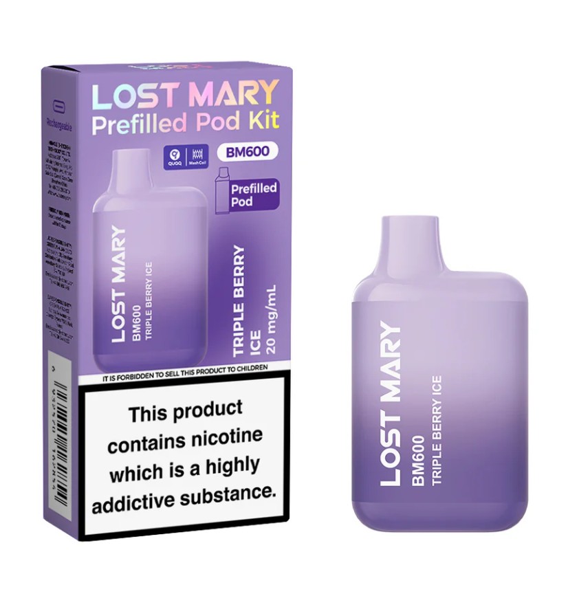 Lost Mary BM600 Rechargeable Pod Kit Kit - Triple Berry Ice