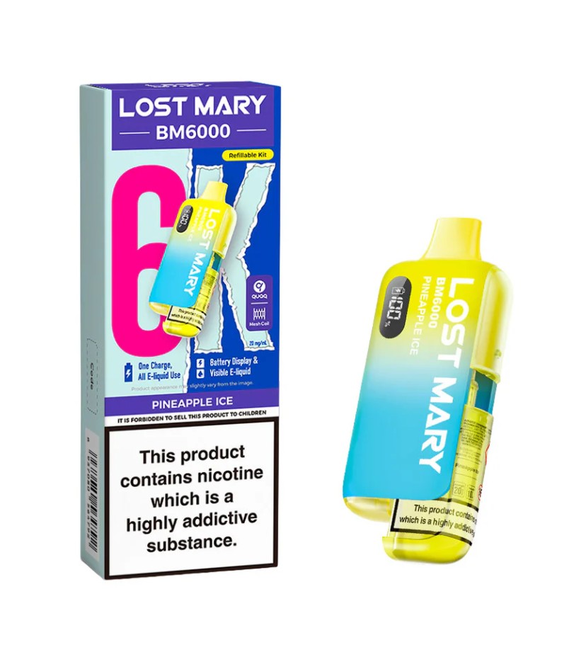 Lost Mary BM6000 Rechargeable Kit Pineapple Ice