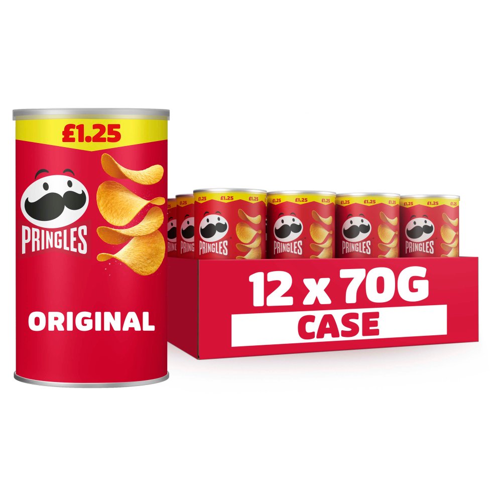 Pringles Original Snacking Crisps 12 x 70g PMP £1.25