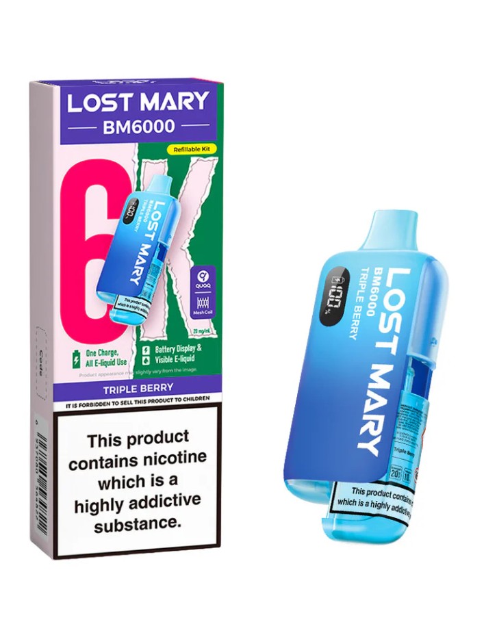 Lost Mary BM6000 Rechargeable Kit Triple Berry