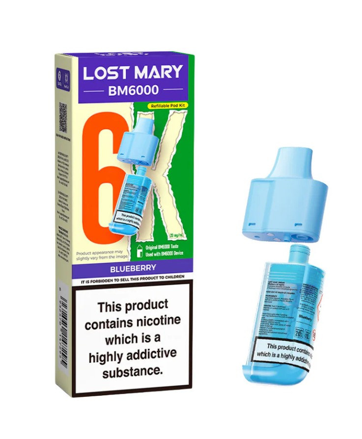Lost Mary BM6000 Replacement Pods  Blueberry