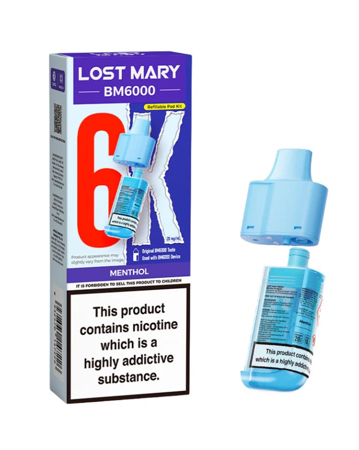 Lost Mary BM6000 Replacement Pods Menthol
