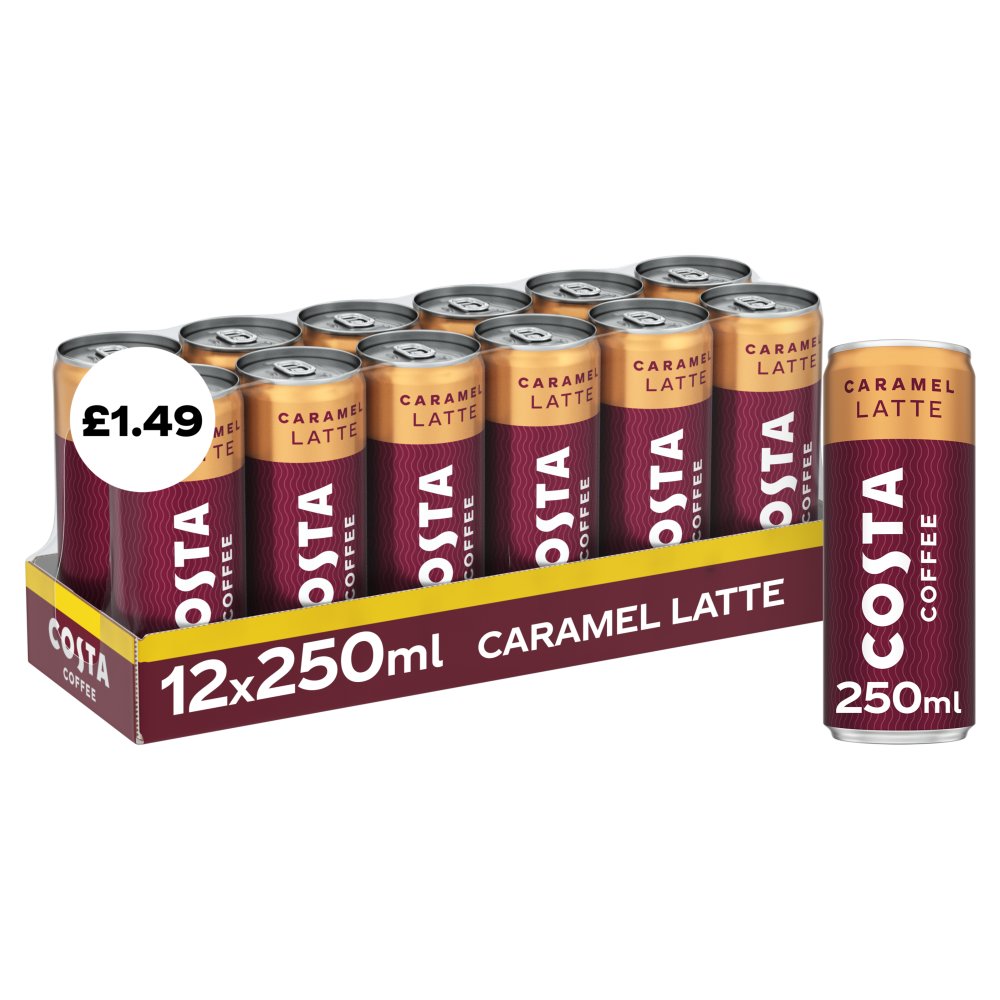 Costa Coffee Caramel Latte 12 x 250ml PM £1.49