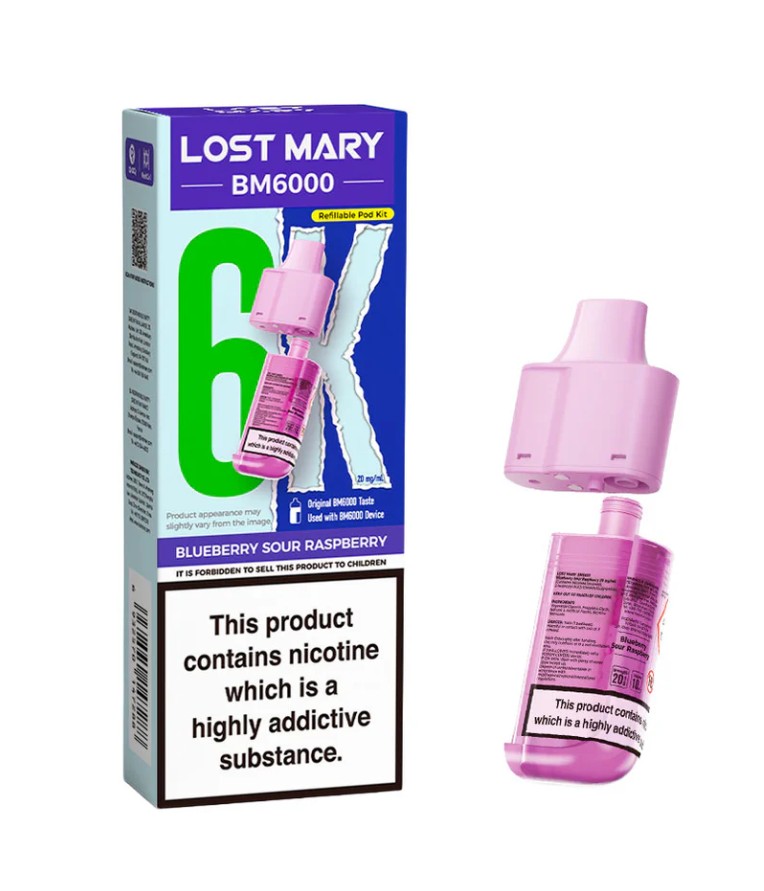 Lost Mary BM6000 Replacement Pods Blueberry Sour Raspberry
