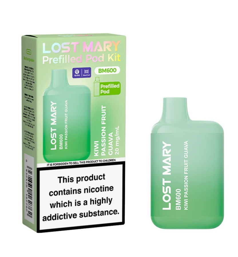 Lost Mary BM600 Rechargeable Kit Kiwi Passion Fruit Guava