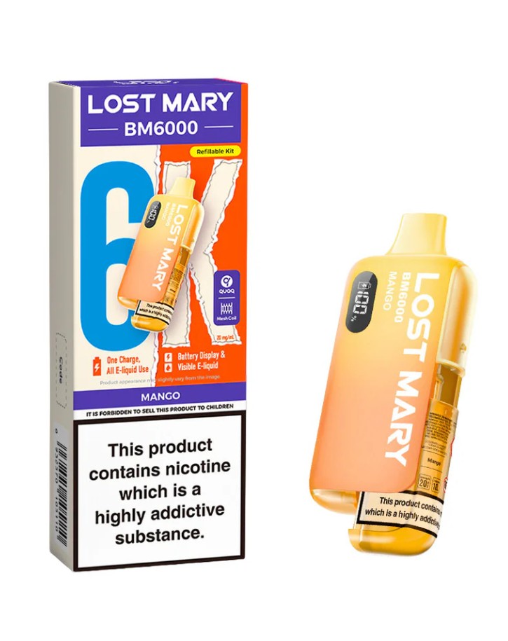 Lost Mary BM6000 Rechargeable Mango