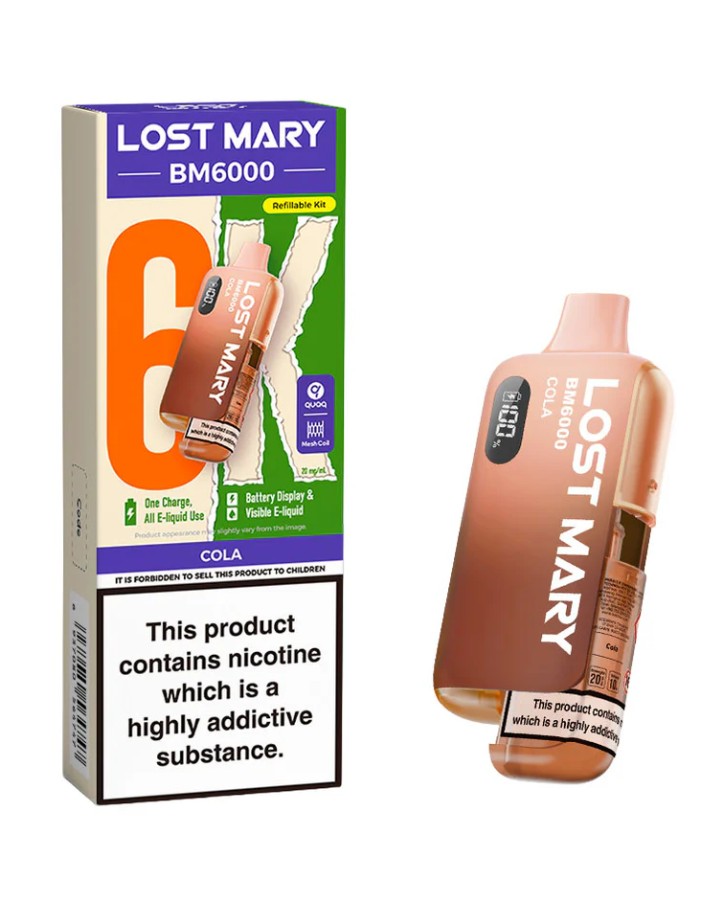Lost Mary BM6000 Rechargeable Kit Cola