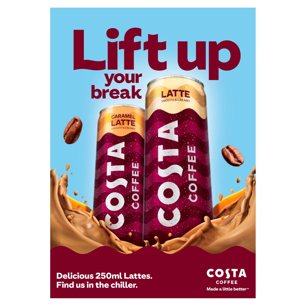 Costa Coffee Classic Latte Iced Coffee 12 x 250ml PMP £1.49