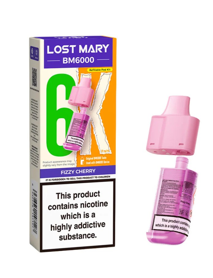 Lost Mary BM6000 Replacement Pods Fizzy Cherry