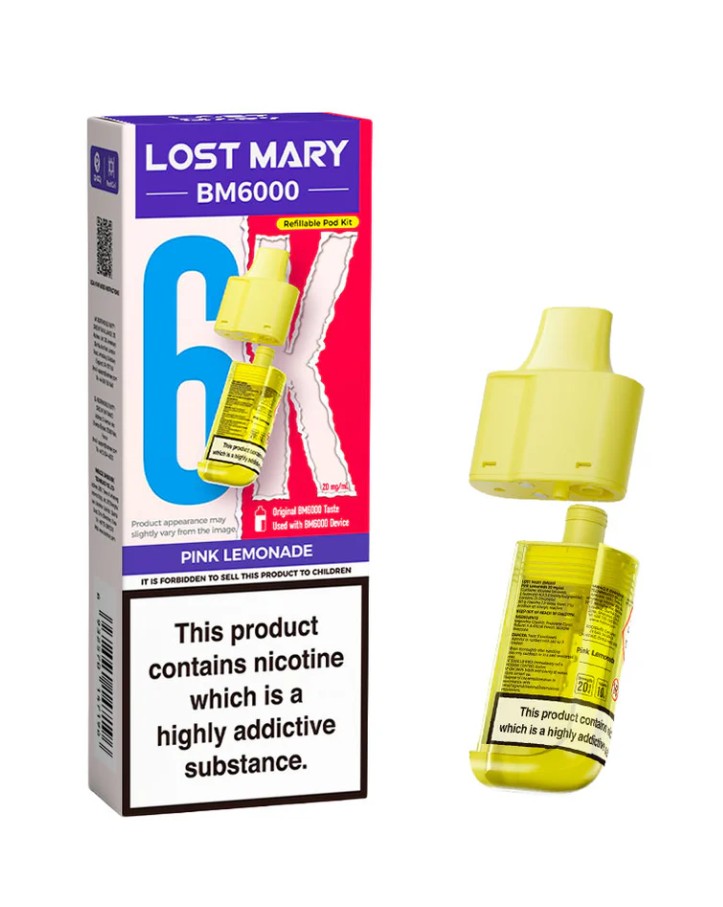 Lost Mary BM6000 Replacement Pods  Pink Lemonade