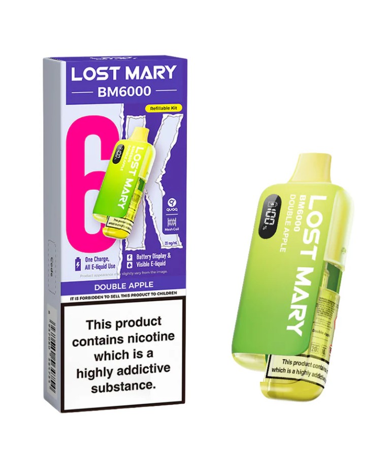 Lost Mary BM6000 Rechargeable Kit Double Apple