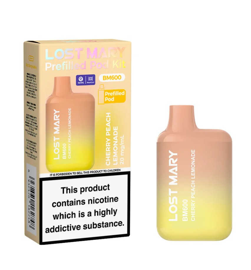 Lost Mary BM600 Rechargeable Kit Cherry Peach Lemonade