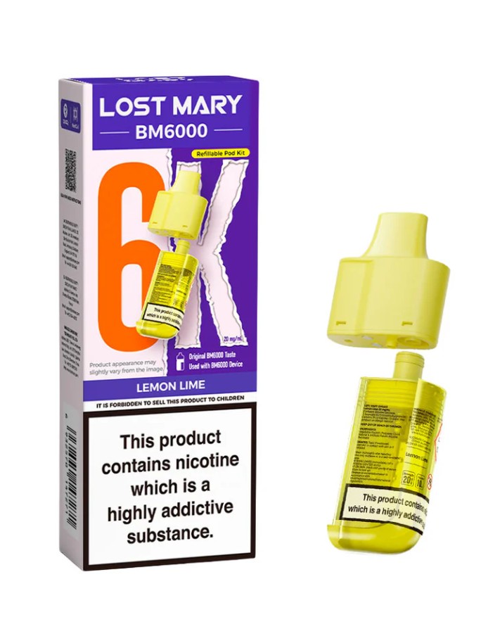 Lost Mary BM6000 Replacement Pods Lemon Lime