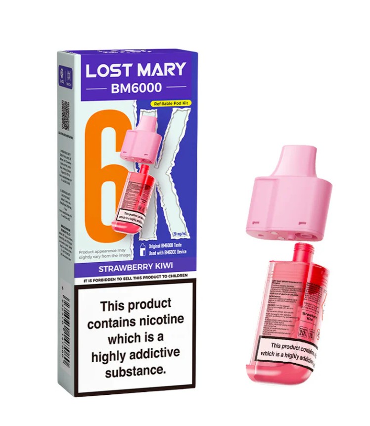 Lost Mary BM6000 Replacement Pods Strawberry Kiwi