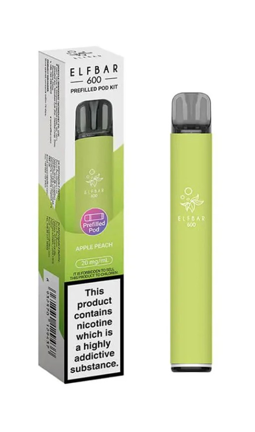 ELFbar 600 Rechargeable Kit Apple Peach